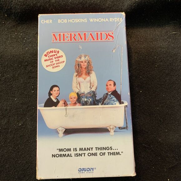 Mermaids (VHS, 1991)Bonus Cher Track Bob Hoskins, Winona Ryder, Christina Ricci - Picture 1 of 9